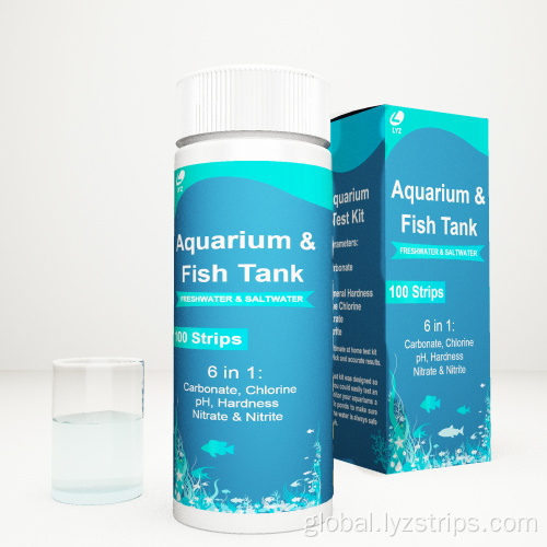 Water Test Strips 6 Way Aquarium Testing Strips for Fish Tank 6 way Supplier